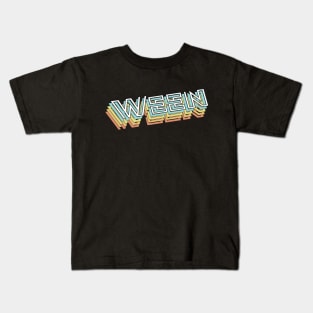 Ween Retro Typography Faded Style Kids T-Shirt